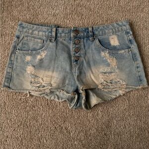 Distressed Denim Women Shorts